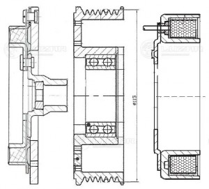 Муфта эл/магн. компрессора кондиц. для а/м Nissan Teana (J32)/Murano (Z51) (08-) LMAC 1401 LUZAR