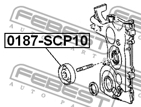 Ролик натяжной 0187-SCP10 FEBEST