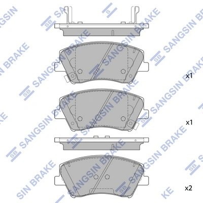 Колодки тормозные HYUNDAI Elantra (15-) передние (4шт.) SANGSIN SP1905 SANGSIN