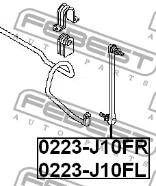 Тяга стабилизатора 0223-J10FL 0223-J10FL FEBEST
