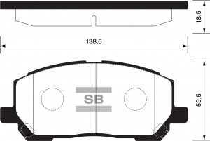 Колодки передние LEXUS RX300 00-03 SP1384 SP1384 SANGSIN