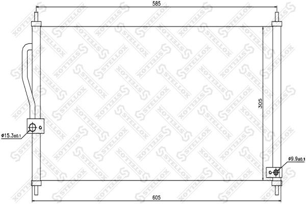 радиатор кондиционера!\ Honda CR-V 2.0 16V 95-00 10-45220-SX STELLOX