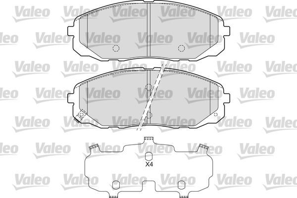 Колодки тормозные KIA Carnival (10-14) передние (4шт.) VALEO 601682 VALEO PHC