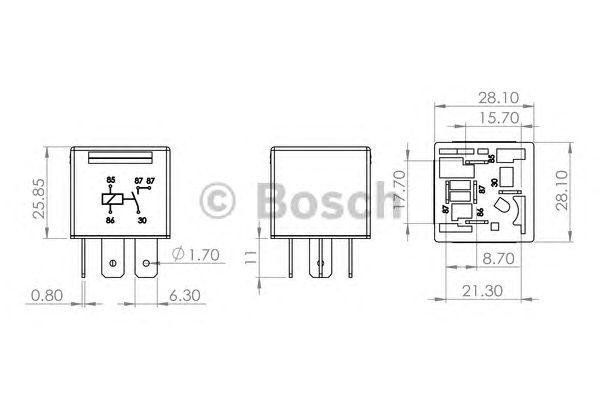 Реле HYUNDAI Starex H-1 (15-),Elantra (06-) KIA Ceed (06-) BOSCH 0 986 AH0 251 BOSCH