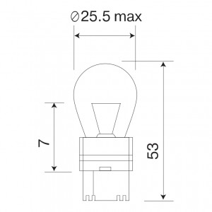 Лампа подсветки PY21W 12V 21W "Маяк" (желтая)  10шт 61213 ORANGE MAYAK