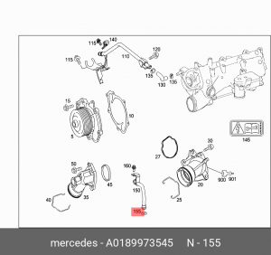 MERCEDES BENZ W166 M-KLASSE (ML/GLE) (2011>) A  0189973545 MERCEDES BENZ