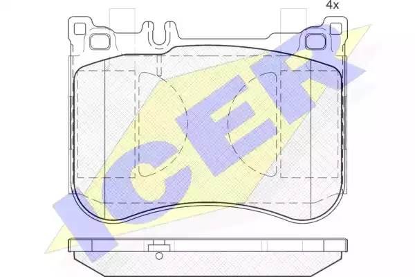 182080 колодки дисковые передние!\MB SL R231 12># 182080 ICER