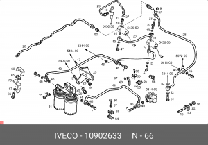 ШЕСТИГРАННЫЙ БОЛТ М6Х1Х25 ММ 10902633 IVECO