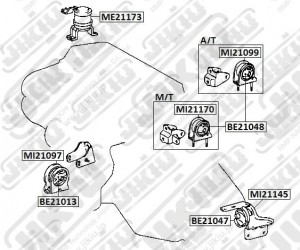 Катридж передн опоры двигателя TOYOTA RAV 4 93-00 AT BE21013 BE21013 JIKIU