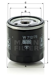 OPEL/ CHEVROLET 76x78.5/ M18x1.5 W712/75 MANN FILTER