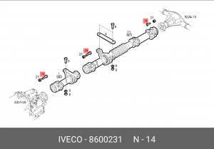 болт карданного вала!\IVECO Daily I 96->99 8600231 IVECO