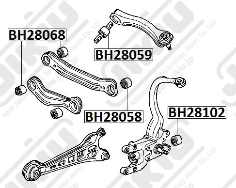 Сайлентблок задн подвески HONDA ACCORD 89-08 BH28068 BH28068 JIKIU