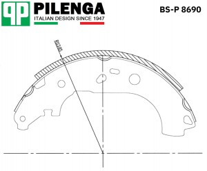 Колодки тормозные барабанные FOCUS 2, C-MAX BS-P8690 BSP8690 PILENGA