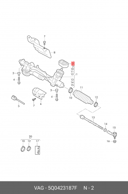 УПЛОТНИТ. КОЛЬЦО VAG 5Q0 423 187 F VAG