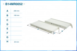Фильтр салонный пылевой B14MR0052 B14MR0052 CWORKS