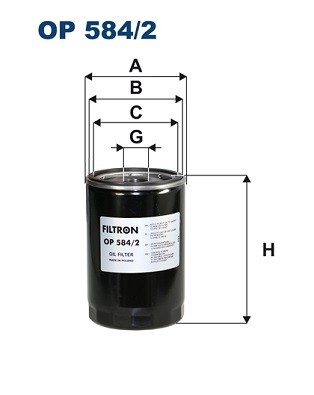 фильтр масляный! H170 D103 RVI Midlum OP 584/2 FILTRON