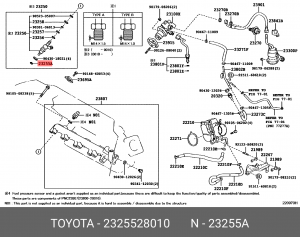 Кольцо уплотнительное форсунки 23255-28010 23255-28010 TOYOTA