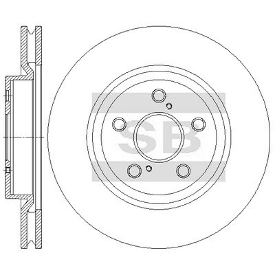 Диск тормозной TOYOTA Camry (18-),Rav 4 (19-) передний (1шт.) SANGSIN SD4923 SANGSIN