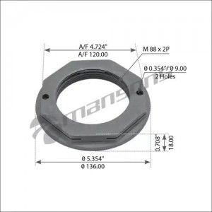 Гайка ROR ступицы М88х2мм MANSONS 780.016 MANSONS
