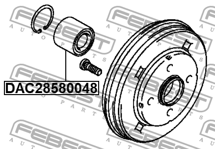 Подшипник ступичный задний MITSUBISHI ATTRAGE/MIRAGE 13- DAC28580048 DAC28580048 FEBEST