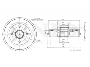 Барабан тормозной задний BRD-10060 UNIO