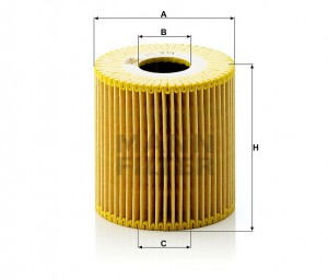 Фильтр масляный VOLVO S60,S80,XC70 (00-),XC70 2 (07-),V70 2 (00-) MANN HU819X MANN FILTER