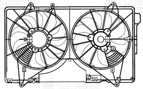Э/вентиляторы с кожухом (2 вент.) для а/м Mazda CX-5 (11-) 2.0i/2.5i LFK25CX LFK25CX LUZAR