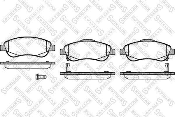 Колодки дисковые п. Honda CR-V 2.0/2.2D/2.4 06> 001-081B-SX STELLOX