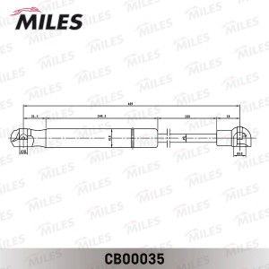 Упор газовый крышки багажника VOLVO XC90 02- CB00035 CB00035 MILES