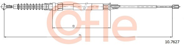 трос ручника задний! лев./прав. L1561/896\ VW Touran 1.4-2.0i/1.6-2.0TDi 03> 92107627 COFLE