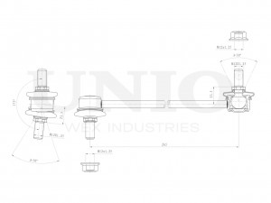 Стойка стабилизатора передняя правая SSP-50161 UNIO