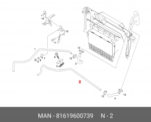 ТЕПЛОПРОВОД N-18Х1,5 81.61960-0739 81619600739 MAN