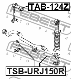 Втулка стабилизатора задняя TOYOTA LAND CRUISER PRADO 150 TSB-URJ150R TSB-URJ150R FEBEST