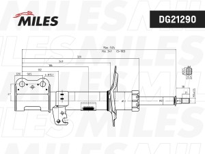 ЗАМЕНА НА DG21290-01 Амортизатор передний правый TOYOTA COROLLA 02- (KYB 334323) DG21290 MILES