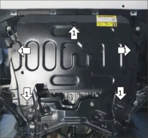 73105 (1/0/0) Защита стальная 2 мм Д  КПП  Haval H6  M6  F7 MOTODOR 73105 MOTODOR