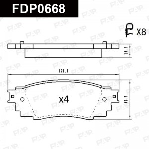 Тормозные колодки дисковые смесь CERAMIC FDP0668 FDP0668 FAP