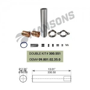 РМК шкворня на поворотную ось O 39/60x331 LL 6,5-12T VP 300.551 MANSONS
