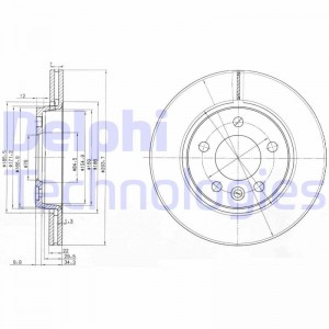 BG3893 диск тормозной задний!\ VW Multivan/T4 2.0-2.5TDi 03> BG3893 DELPHI