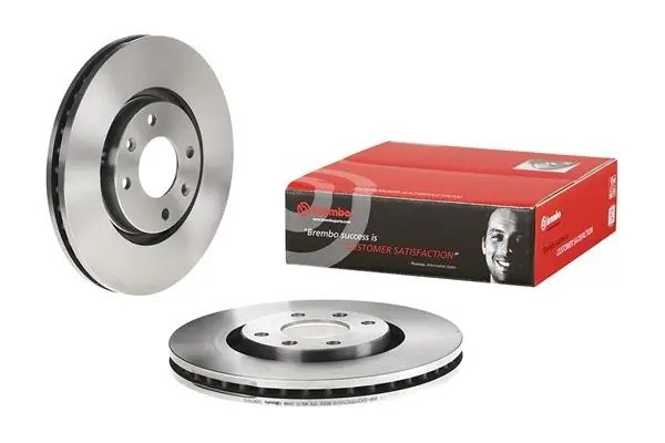 Диск тормозной PEUGEOT 308,Partner (08-) CITROEN Berlingo (08-) передний (1шт.)  09961910 BREMBO