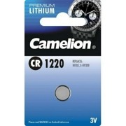 Батарейка CR1220 3V таблетка (пульт сигнализации, ключ) блистер 1шт. Lithium CAM CR1220BP1 CAMELION