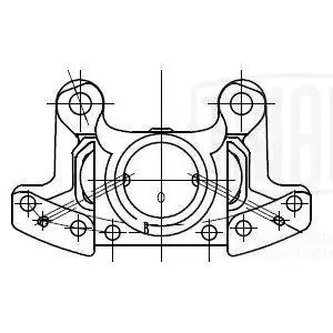 Суппорт торм. Mercedes C W202 (93-) (до № шасси A419828) зад. прав. d=35мм (CF 1 CF182020 TRIALLI