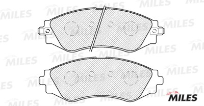 Колодки тормозные передние (без датчика) (Смесь Semi-Metallic) CHEVROLET LANOS/L E100014 MILES