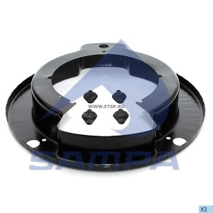 Защита тормозная 225 мм; Volvo Bus 9/11/12/13 (D/DH engine) - B 12; Volvo FH/FM/ 030199 SAMPA