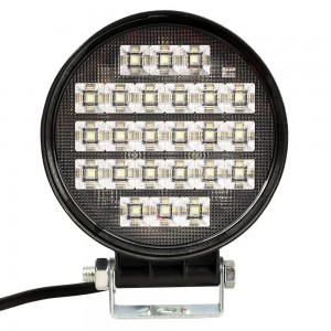 Фара светодиодная круглая, 24 LED рассеянный свет, 24W (112х112х37) 12/24V PLUS  ALED104 AIRLINE