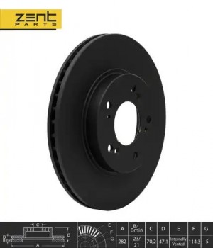 диск тормозной передний!\ Honda CR-V/Prelude 2.0-2.3 94> Z06087 ZENTPARTS