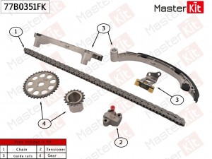 Комплект цепи ГРМ TOYOTA 1TR-FE 77B0351FK 77B0351FK MASTER KIT