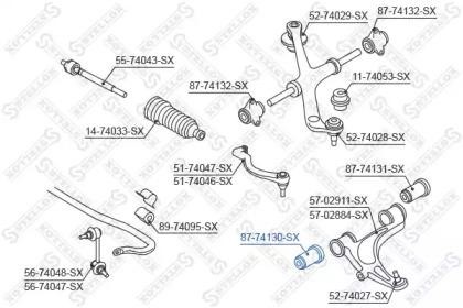 сайлентблок нижн. рычага пер.!\Nissan Interstar all 02> 87-74130-SX STELLOX