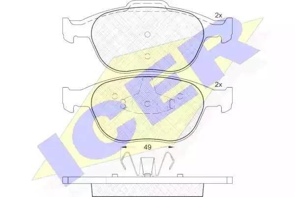 181537 колодки дисковые передние!\ Ford Focus ST 170 2.0i 16V/RS 01>/Transit/Tou 181537 ICER