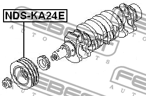 шкив коленвала!\ Nissan Navara III (D22) 2.4 KA24DE 98> NDS-KA24E FEBEST