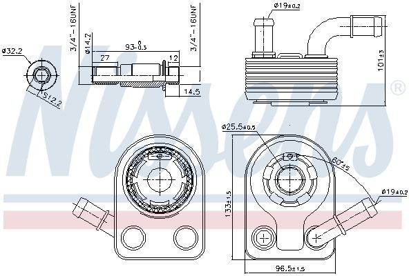 радиатор масляный!\ Volvo S60/S80/V40/V60 07> 90972 NISSENS